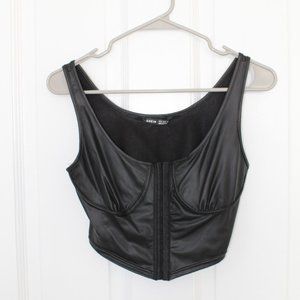 Leather Tank Corset Top Size Medium
